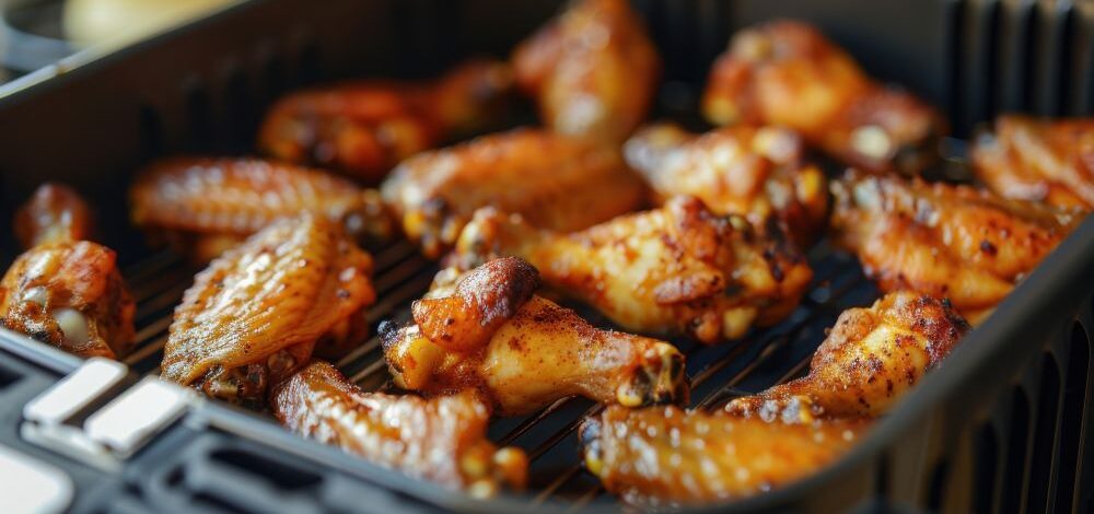 alitas de pollo en freidora de aire