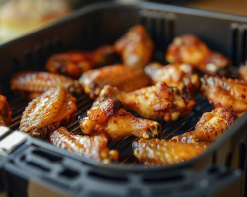 alitas de pollo en freidora de aire